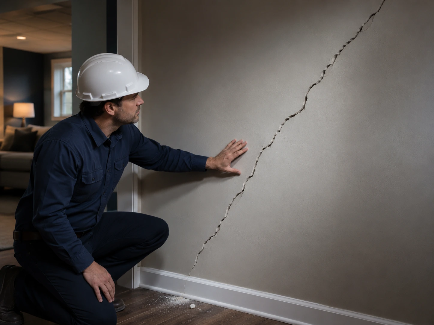 Wall and brick cracks as warning signs of foundation movement